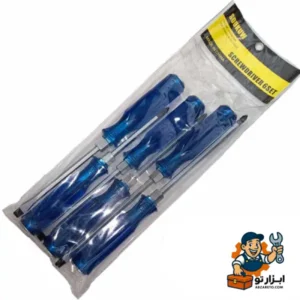 پیچ گوشتی ضربه خور 6 عددی طرح نوا